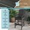 Costway Outdoor HDPE Bar Height Stool Patio Tall Chair Armrest Footrest All Weather Navy/Turquoise/Grey/Black